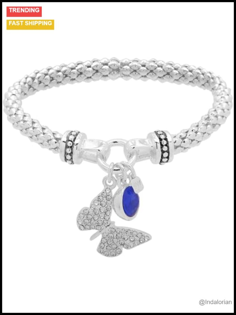 Nine West Stretch Bracelet Set Lightweight Steel Zinc Glass Stackable Everyday
